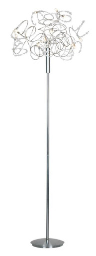 Bead 70 - Lampă de podea argintie cu 12 surse de lumină